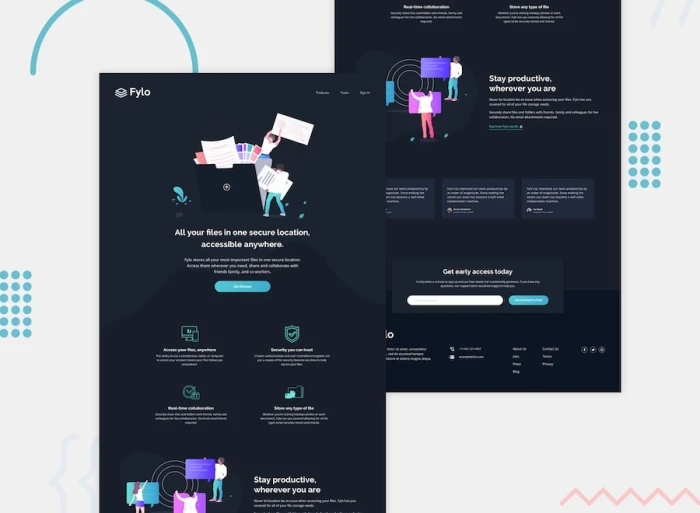 Fylo landing page project screenshot